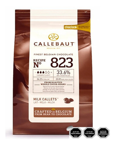 Chocolate Belga Callebaut Leche 33,6% 1 Kilo