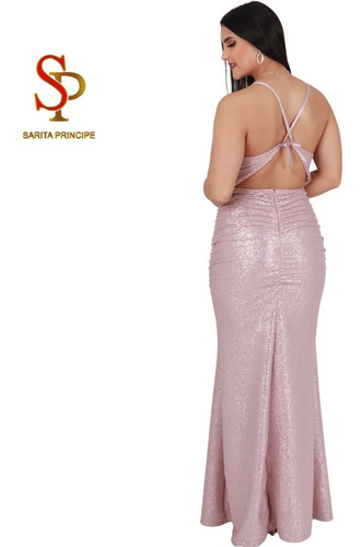 Imagen 5 de 5 de Vestido Largo Fiesta Noche Gala Boda Promocion Coctel