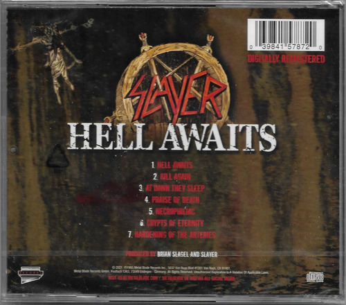 Slayer - Hell Awaits Cd Nuevo!!