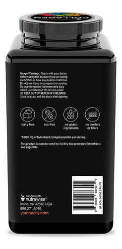 Youtheory, Colágeno Para Hombre, 5000 Mcg, Fórmula Avanzada,