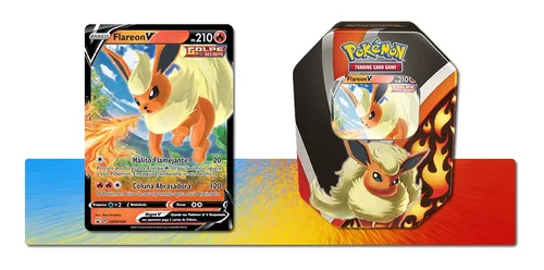 Pokémon Lata Evolução Eevee - Flareon V - Fenix GZ - 16 anos no