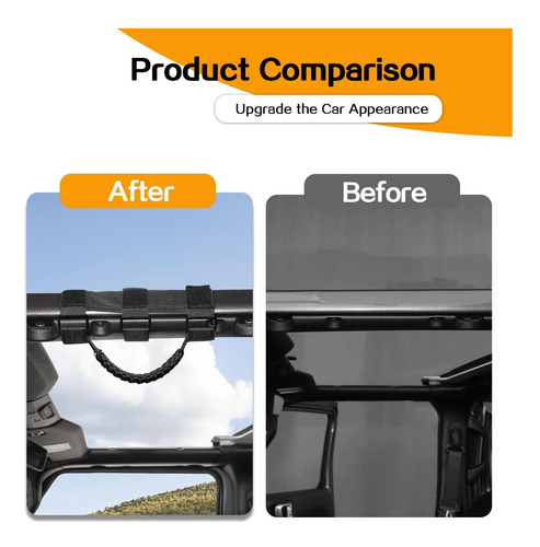 Hoolcar 4 X Roll Bar Hands Handles Handles De Agarre De Con