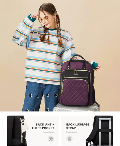 Mochila Para Computadora Portátil Para Mujer, Mochila Para T