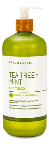 Nature Love Champú Aclarante Tea Tree + Mint | Purificar +.