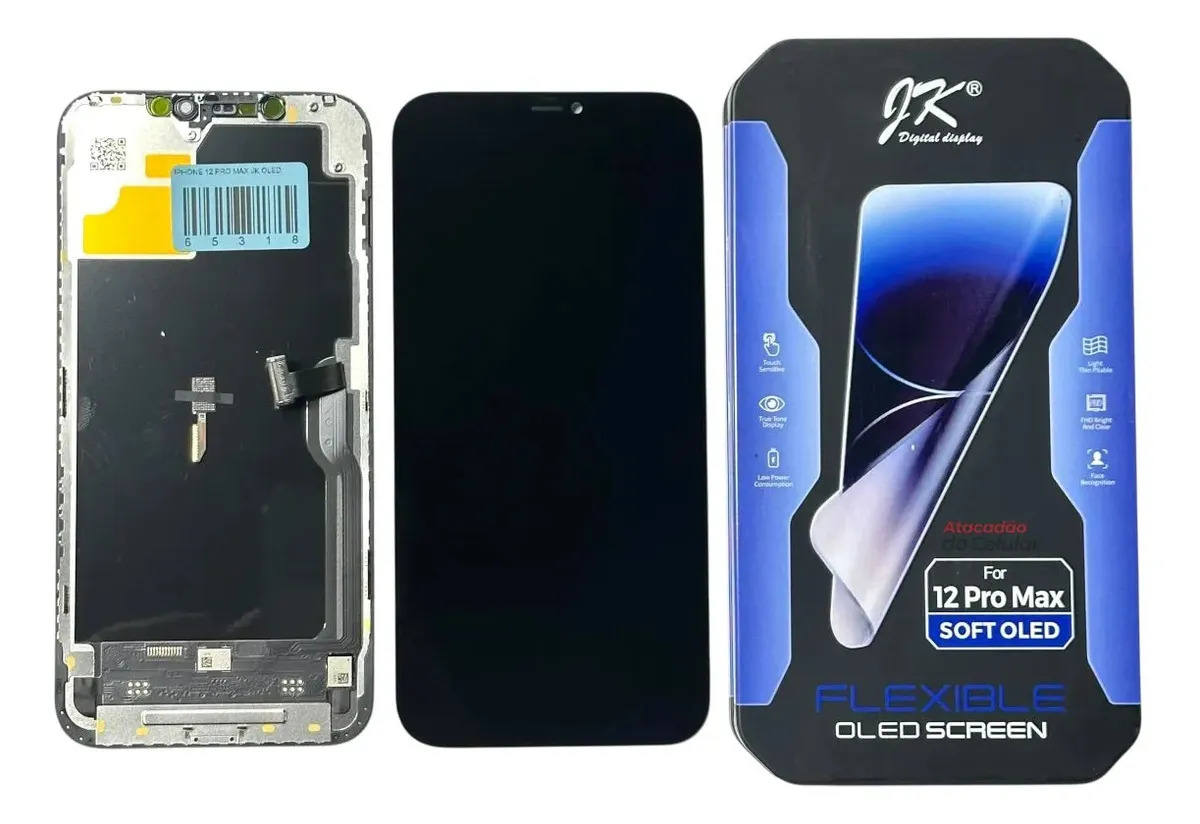 Pantalla OLED JK Premium o módulo táctil compatible con iPhone 12 Pro Max, color negro