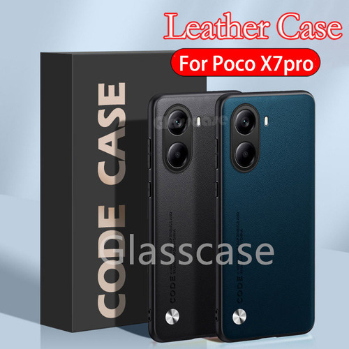 Funda Para Xiaomi Poco X7 F7 M7 Pro, Piel Ultra Lisa, Funda De Teléfono, Textura, Protección Antiarañazos, Cubierta Trasera