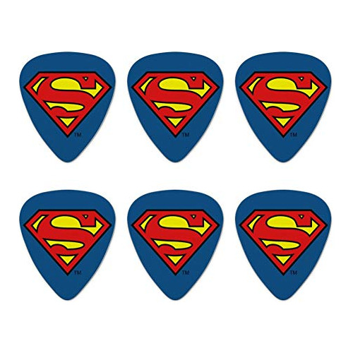 Púas De Guitarra Logotipo Clásico De S De Superman, C...