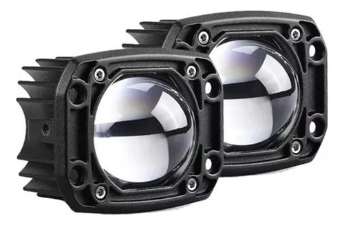 Par Faros Led 3 Doble Color Emportrables Lupa Cuadrado