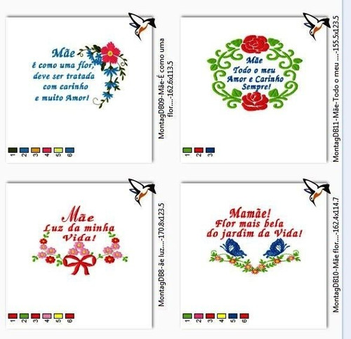 Matriz Bordado Mãe Frases De Amor