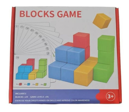 Juguete Didáctico Blocks Game Con 24 Cubos Y 96 Láminas