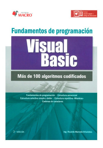 Fundamentos De Programacion Visual Basic, De Marcelo Ricardo. Editorial Macro, Tapa Blanda, Edición 1 En Español