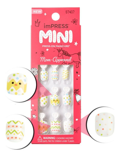 Unhas Autocolantes Kiss Ny Impress Mini Eggycelent Day C/20u