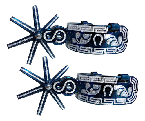 Espuelas Charras Finas Design W72 Wide Blue Style 