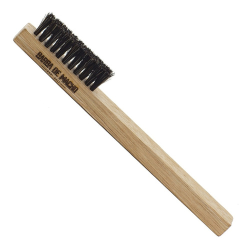 Escova Escovinha Pente Madeira Barba Cabelo Bigode Disfarce Cor Marrom