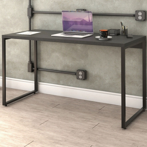 Mesa Para Escritório Office Kuadra Ônix 8397 - Compace Cor Preto