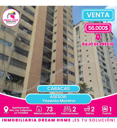 Apartamento En Venta  Conjunto Residencial Los Tulipanes Urb Guaicay, La Trinidad - Caracas