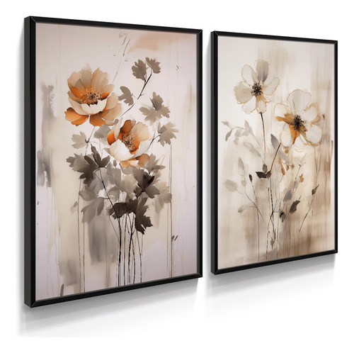 Quadro Flores Secas Moderno Para Sala Estar Jantar Quarto