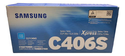 Cartucho Toner Samsung C406s Cyan 