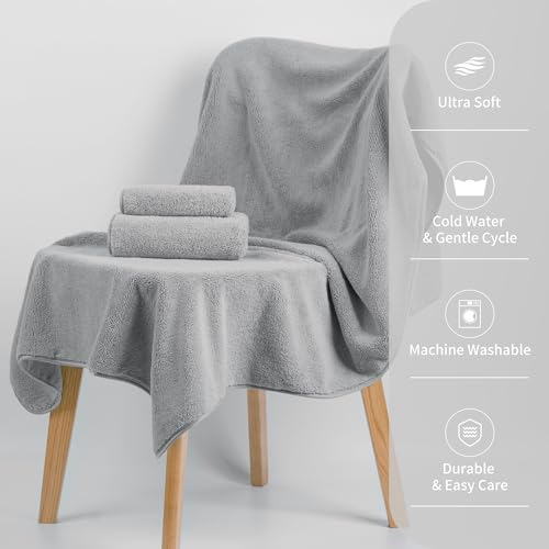 Juego De Toallas De Baño Microfibra 3 Piezas Secado Rápido