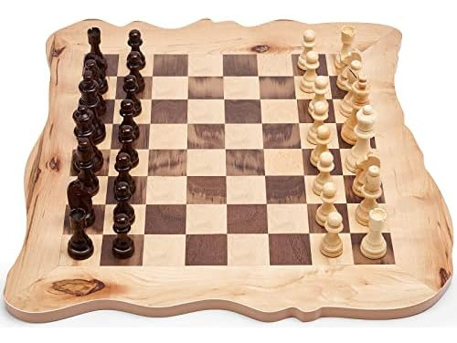 Vamslove Juego De Tablero De Ajedrez De Madera, Tablero De A
