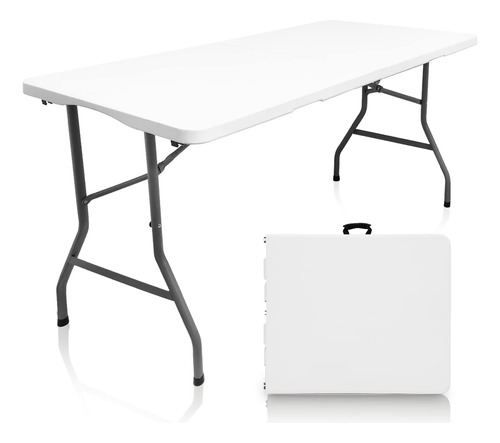 Hymnature Mesa Plegable Portatil De 5 Pies, Mesa De Comedor 