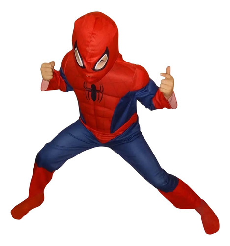 Disfraz Spiderman Deluxe Marvel Con Músculos Para Niños