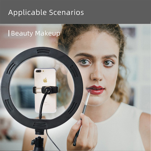 Luz Aro Led Regulable En Trípode Para Selfie 10 In