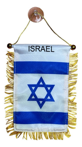 Bandera De Israel Colgante Para Vidrio O Ventanas 13x18cm