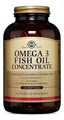 Solgar  Omega-3 Fish Oil Concentrate, 240 Softgels