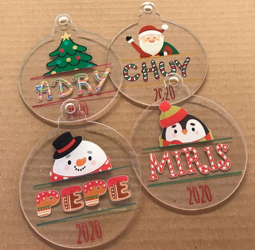 6pz Esferas Navideñas Personalizadas, Brillantes E Impresas!