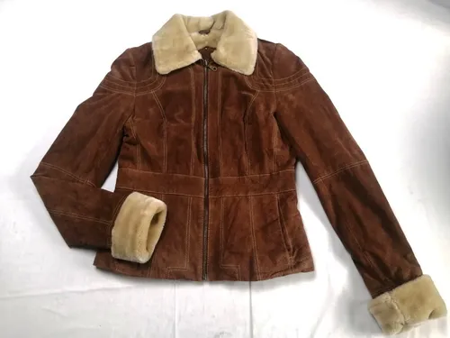Chamarra Wilson Leather Piel Genuina Cafe Mujer Talla S
