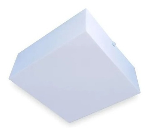 Plafon Acrílico Sobrepor 20x20 Cm Luminária Quadrado Cor Branco