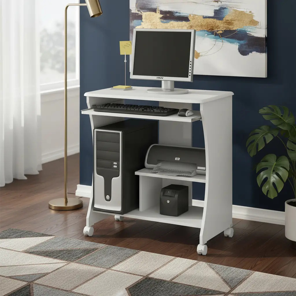 Mesa Escritorio Ditália Branco Mc-153