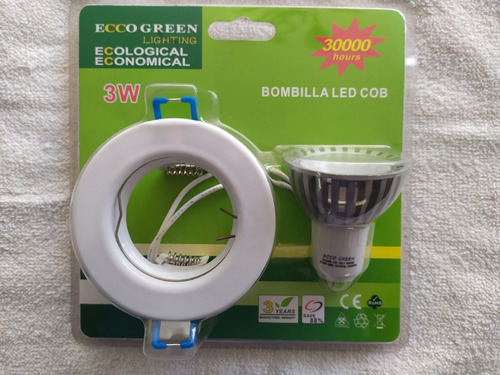 Bombillo Led Cob Con Base Blanca Ojo De Buey Bipin