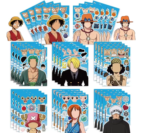 Pegatinas Kawaii De One Piece, 16 Unidades