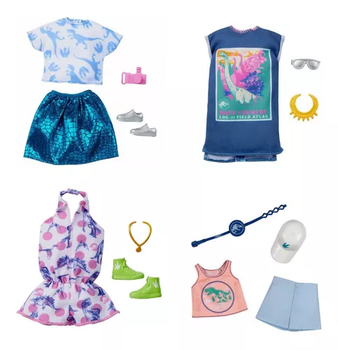 Barbie Fashions 4 Sets De Ropa Barbie Jurassic World