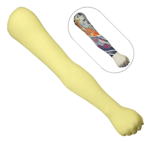 Brazo Práctica Piel Sintética Para Tatuaje De Silicona 63cm