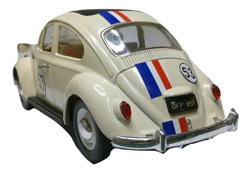 Herbie Custom Vw Sedan 1967 Esc:1/24 Kinsmart Cupido Motori Color Beige