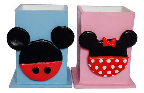 Souvenirs Lapiceros Porcelana Fría - Mickey Y Minnie X10