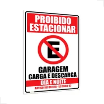 Comprar Placa De Proibido Estacionar Carga E Descarga 60x40cm Grande