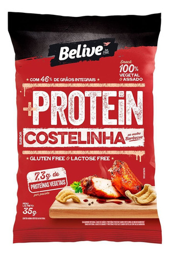 Salgadinho +Protein Costelinha ao molho Barbecue Belive 35g