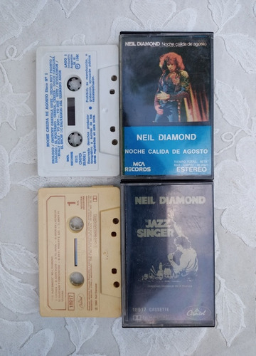 Neil Diamond Lote 2 Cassettes Hot August Night + Jazz Singer