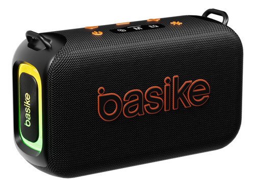 Caixa De Som Portatil Bluetooth Hifi Tws 1+1 Com Rgb 80w Eq Cor Preto Basike MD-RAD121