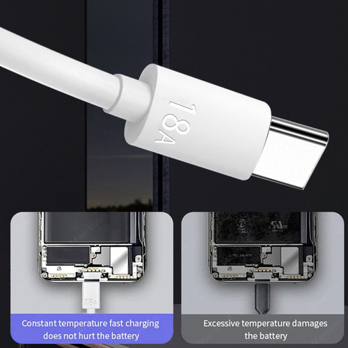 Cabo Usb Tipo C De 18a, Carregamento Rápido Para Cabo De Dad
