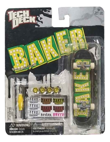 Tech Deck Fingerboard Baker (yellow And Green)