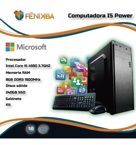 Imagen 3 de 3 de Computadora Intel Corei5 3.7 8gb Ssd 240gb W10 Monitor