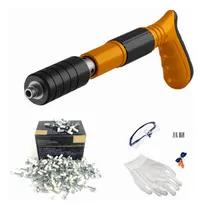 Comprar Mini Pistola De Clavos De Acero Manual De 3 Engranajes, Pistola De Clavos De Pared Ajustable Para Techo\u002Focultador De Alambre\u002Ffijación, Instalación De Máquina De Disparo De Uñas, Herramientas De