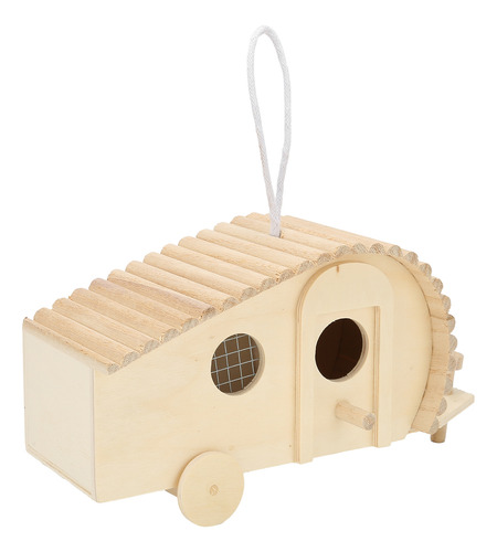 Casa Colgante Para Pájaros De Madera Con Forma De Carruaje,