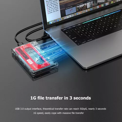 HUB USB C para portátil [transferencia de archivos 1G 3s], USB 3.0 HUB  soporta 2 carcasas de disco duro de 1 TB de 2.5 pulgadas, HUB USB de  aluminio