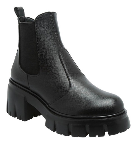 Botas Botin Plataforma Suela Serpiente Combat Hueso Negra Tr